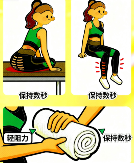 [图片占位：等长收缩与轻阻力]