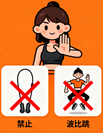 [图片占位：避免剧烈重量训练]