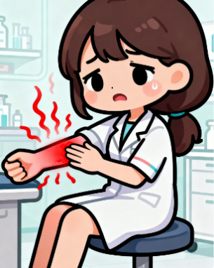 [图片占位：患肢出现红、肿、热、痛]