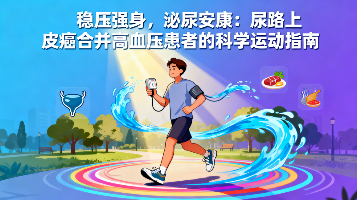 [图片占位：封面图 - 尿路上皮癌合并高血压患者科学运动]