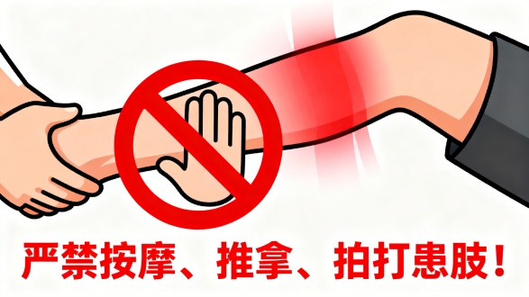 [图片占位：禁止压迫患肢]