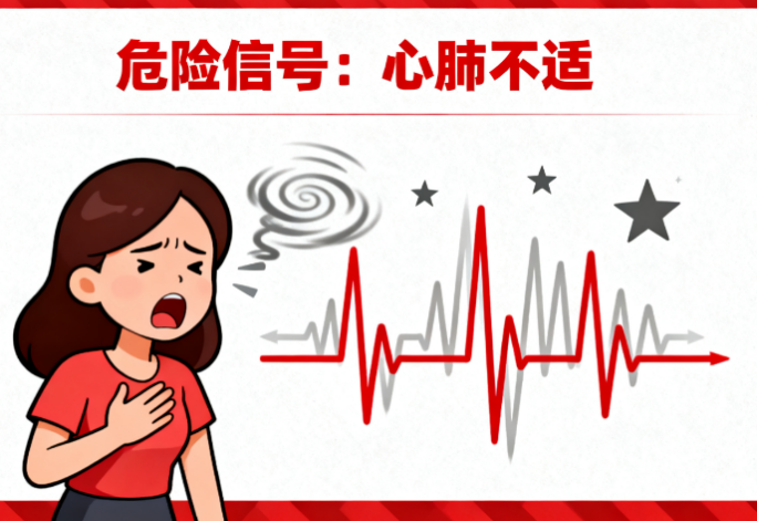 [图片占位：心肺不适信号]
