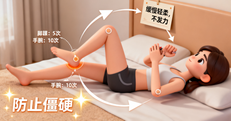 [图片占位：床上温和的关节活动]