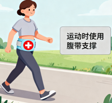 [图片占位：保护腹部]