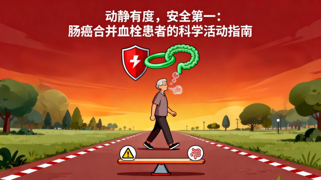 [图片占位：封面图 - 肠癌合并血栓患者科学活动指南]