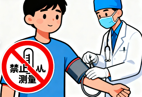 [图片占位：避免患肢测量血压]