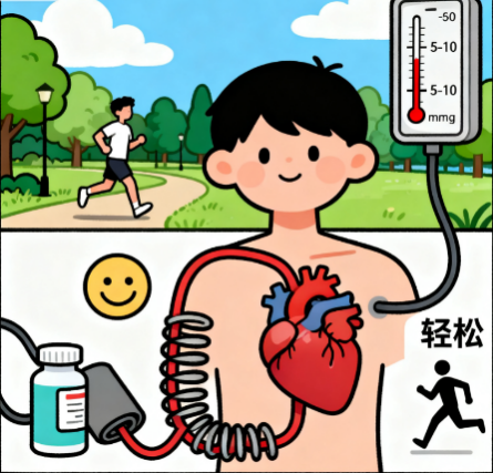 [图片占位：高血压管理运动]